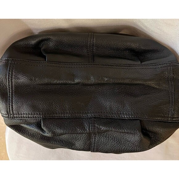 RALPH LAUREN BLACK LEATHER HOBO COLLECTION VINTAGE SHOULDER BAG - Picture 5 of 12